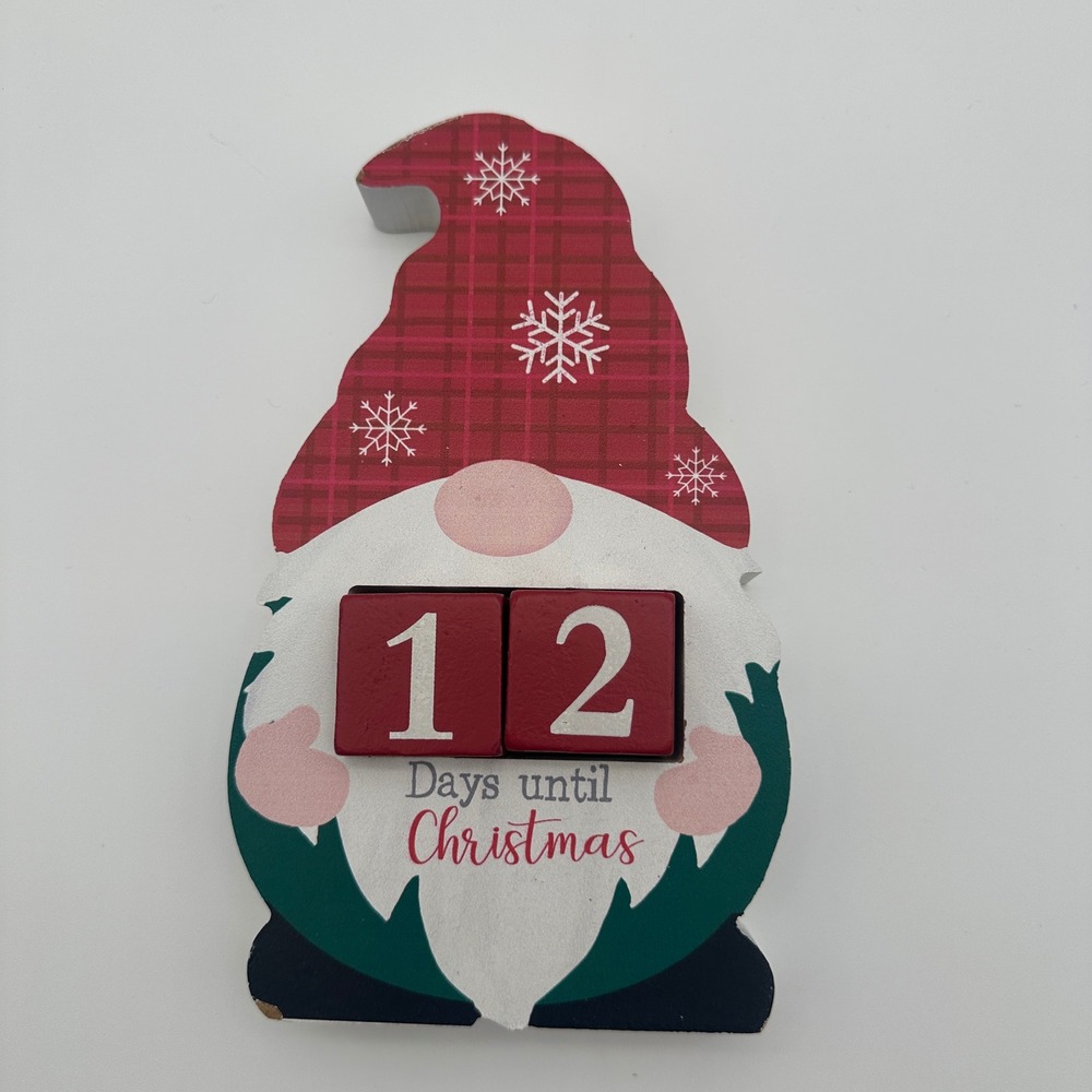 Hanna's Handiworks Wooden Gnome Advent Calendar Christmas Countdown Decor